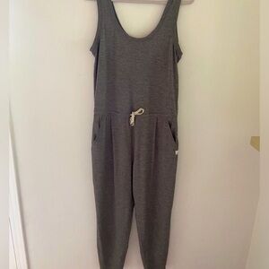 Vuori Womens At Ease Lux Jumpsuit Grey Size Medium